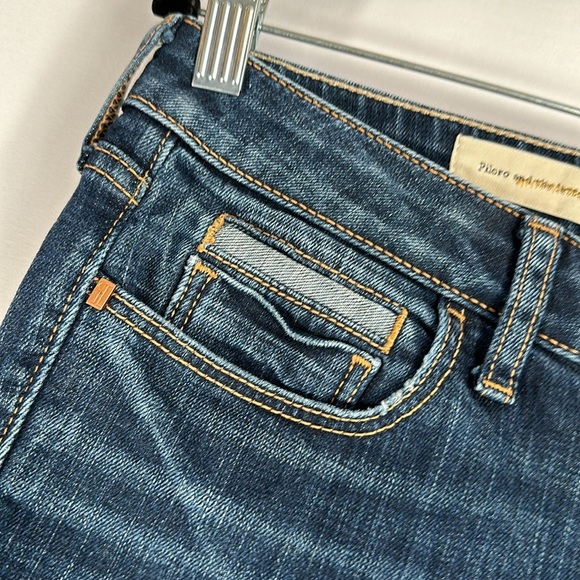 Pilcro and the Letterpress Blue Stet Cropped Jeans Size 27 - Picture 3 of 10